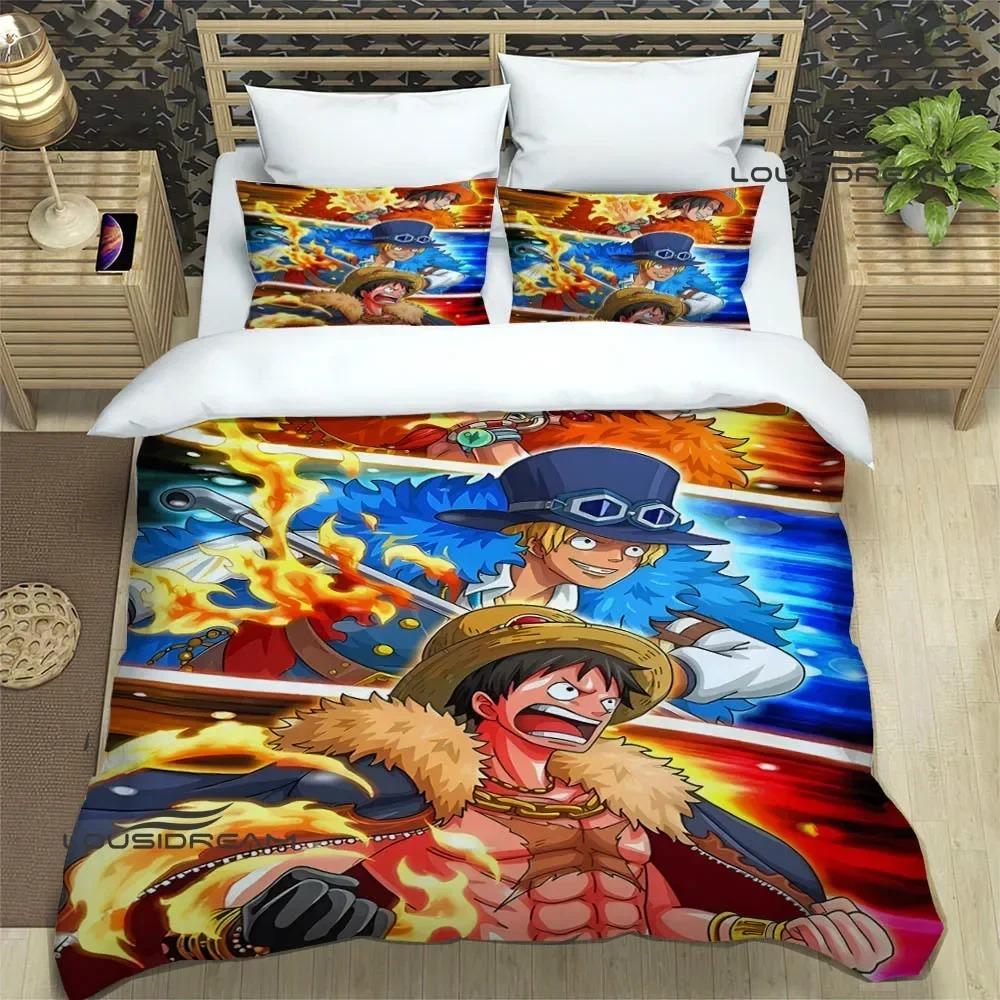 3D cartoon One P-Piece Σετ κρεβατιού εκλεκτά προμήθειες κρεβατιού σετ παπλωματοθήκη παπλώματος κρεβατιού σετ κρεβατιού πολυτελές δώρο γενεθλίων