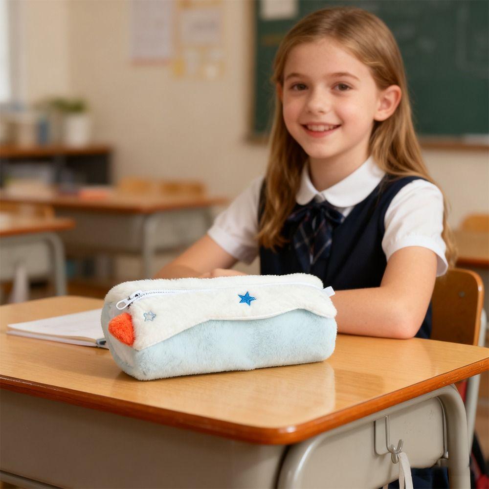 Plush Pencil Case Portable Pen Pouch INS Stationery Organizer Back To School