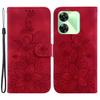 For Realme Note 60x 4G/C63 4G/C61 4G/Narzo N63 4G Stand Case Lily Flower Imprint Leather Phone Cover