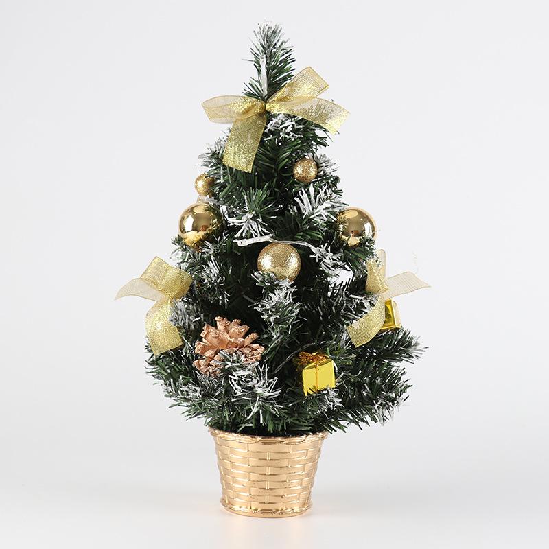 Mini Artificial Christmas Tree with Lights: 30cm/40cm Tabletop Decoration with Ornaments