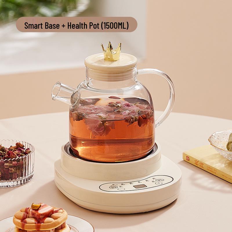 Multi-Functional Single-Serve Health Pot: Glass Tea Brewer & Constant Temperature Water Boiler
