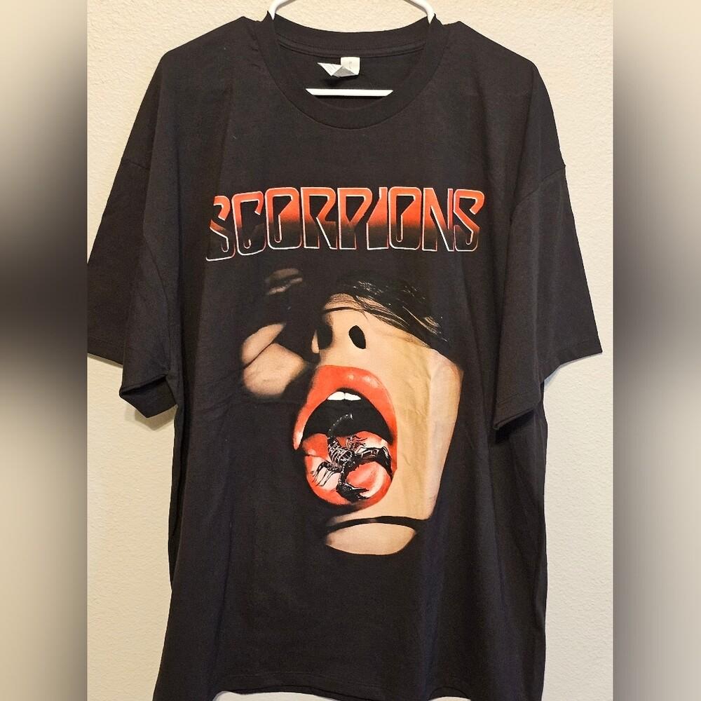 Футболка группы Scorpions, Черная футболка с коротким рукавом унисекс The Scorpions KH11638 S