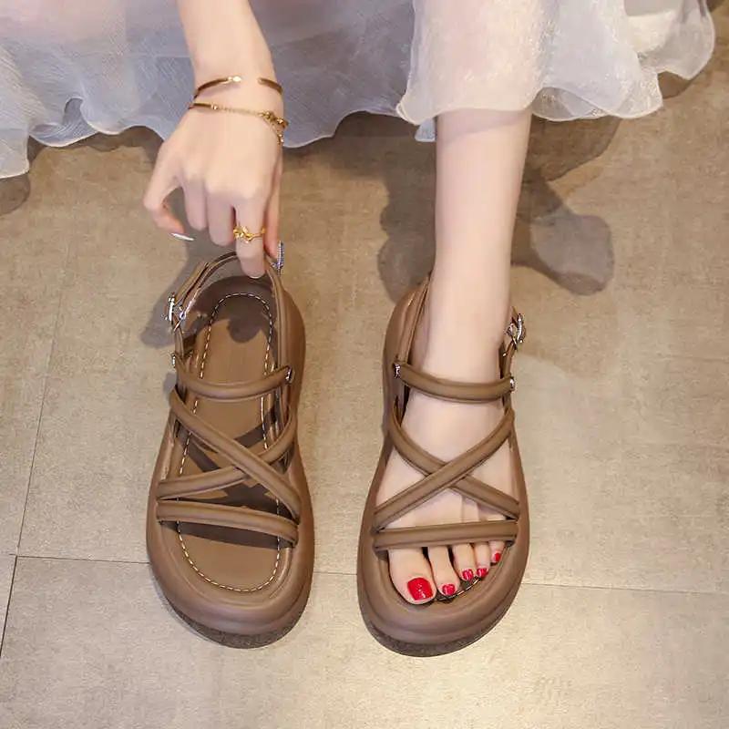 Fashion Sling Back Round Foot Green Slippers Tennis From 2 To 7 Years Shoes Woman Summer Sandals Sneakers Sport Trend Fashionable
