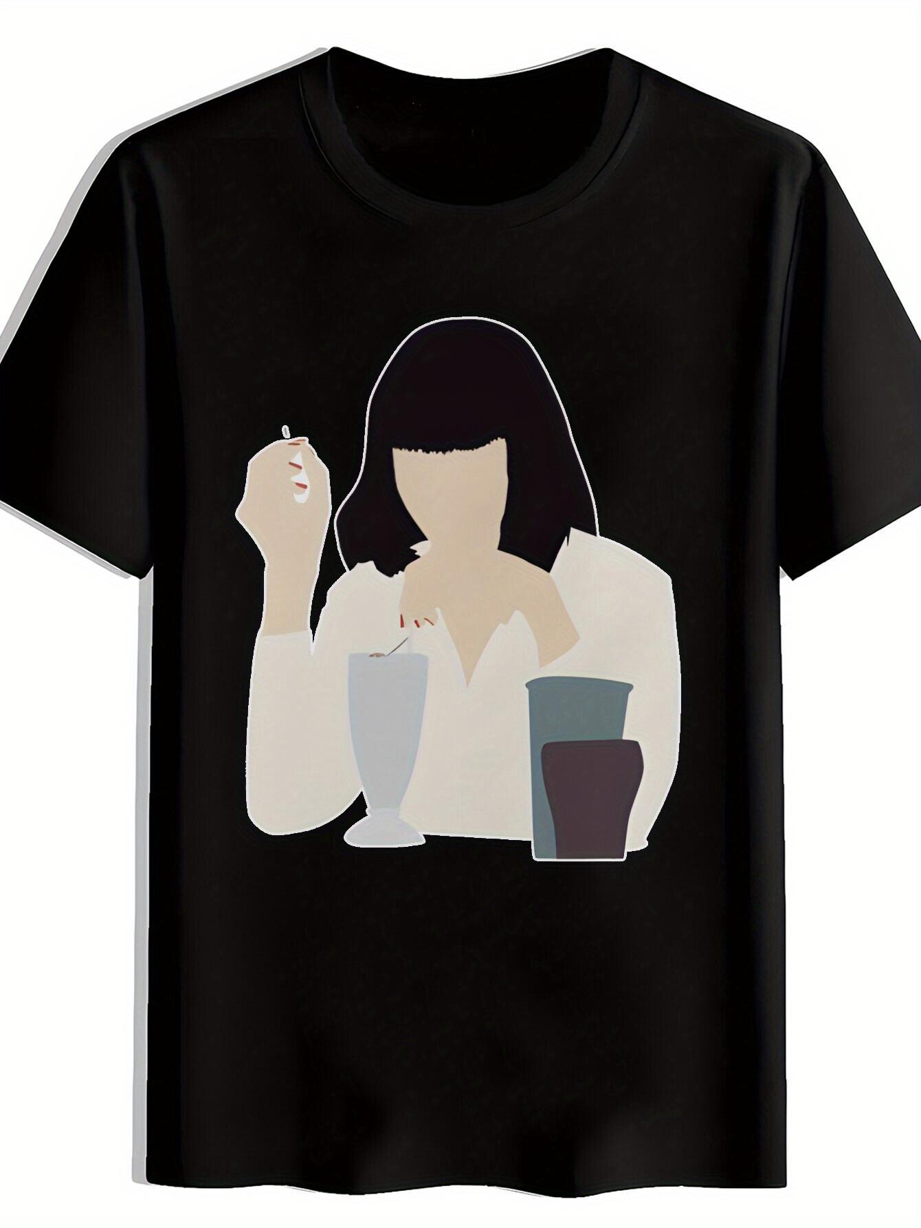 

Stylish T-shirt with Popular TV Show Print - Casual Polyester XL
