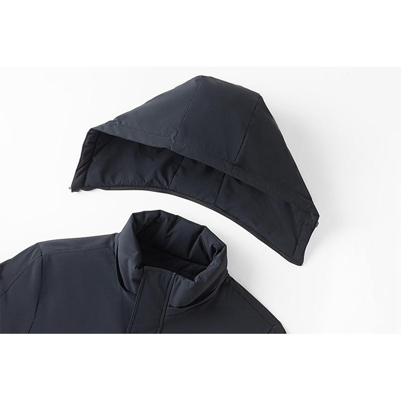 Winter Down Jacket Medium and Long Hooded Thickened Cold-proof and Warm Take-off Liner Men's Down Jacket Jacket