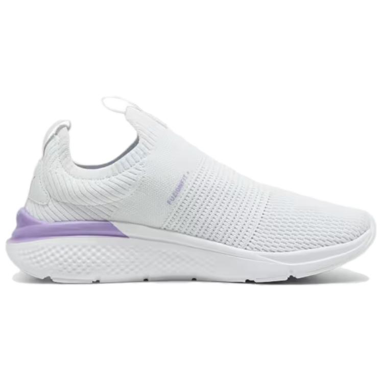 New PUMA Softride Pro Slip Resistant And Breathable Low Top Running Shoes Women's White Purple 309982-05