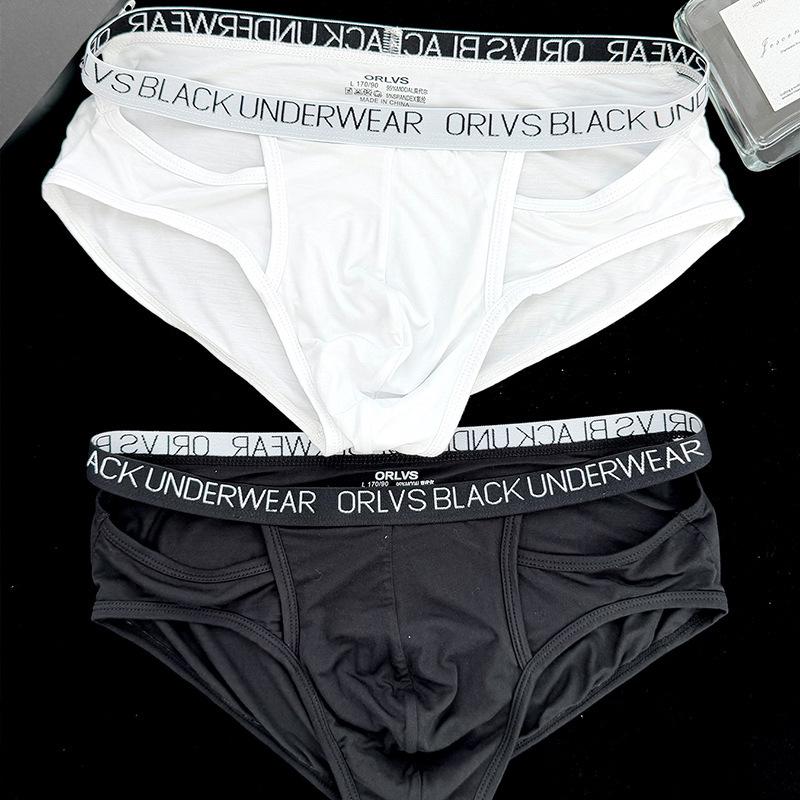 Pánské sexy modalové slipy s nízkým pasem, předním výřezem a zvedáním hýždí - Pohodlné sportovní spodní prádlo