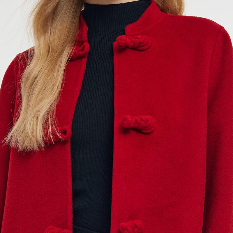 GOELIA Tencel Wool New Chinese Style Double-faced Coat