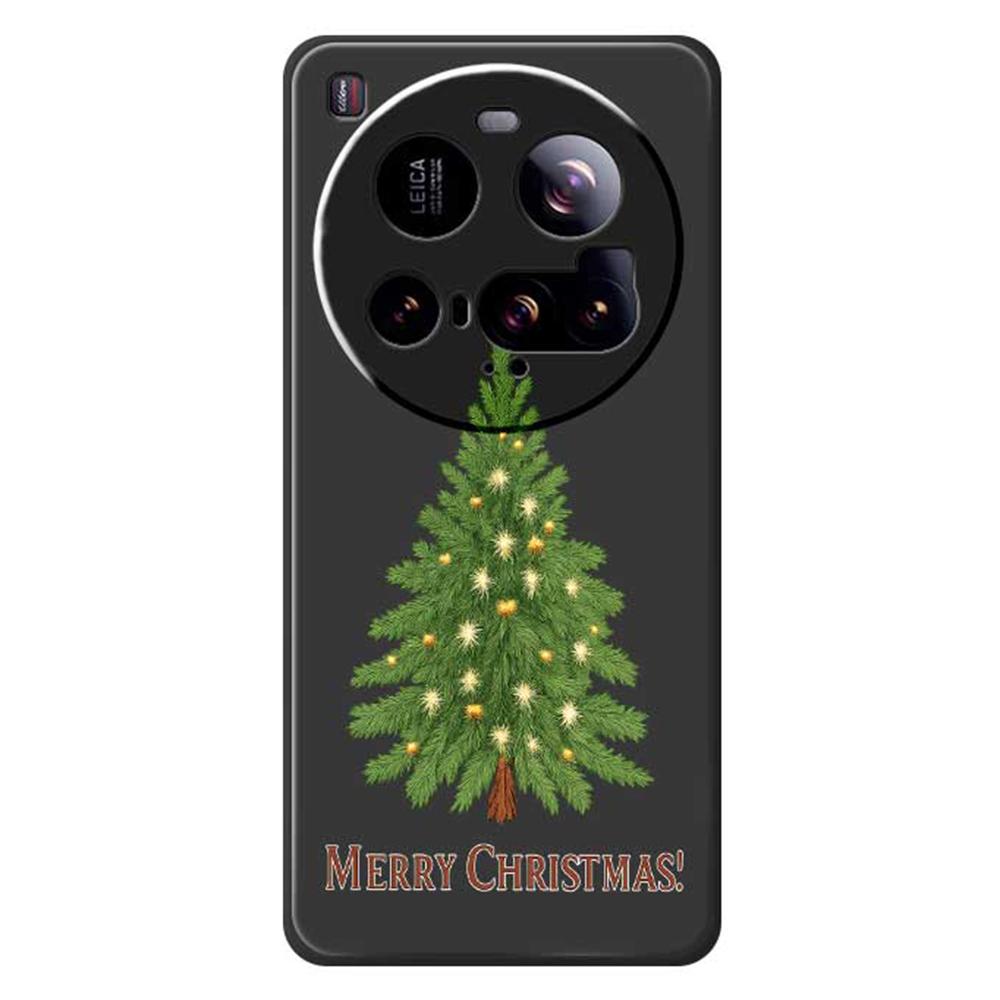For Xiaomi 15 Ultra Case Christmas Tree Pattern Printing Straight Edge TPU Phone Back Cover