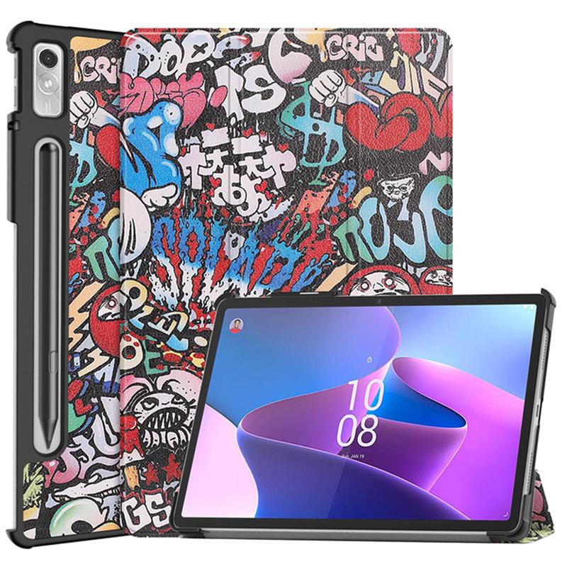 

Чехол для Lenovo tab P12 12,7 дюйма 2023 Легкий трехскладной чехол-подставка из кожи для Xiaoxin Pad Pro 12.7 12 7 TB371FC Xiaoxin Pad Pro 12.7 чёрный