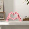 Yousheng Skeleton Love Gesture Statue Resin Heart Shape Hands Sculpture Gothic Heart Skeleton Finger Gesture Figurine Romantic Halloween Gift