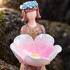 Resin Garden Bird Feeder Ornament Stable for Patio