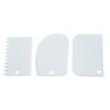 Three-Piece Plastic Cake and Dough Scraper Set