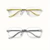 2PCS Vintage Style Rimless Reading Glasses - Rectangular Frame Blue Light Blocking Anti-Fatigue Unisex Lightweight PC