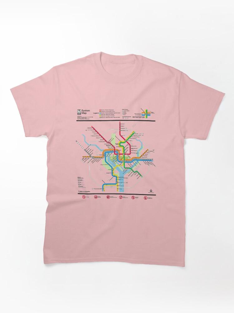 Metro Washington DC Metro Map Silver Line Classic T-Shirt