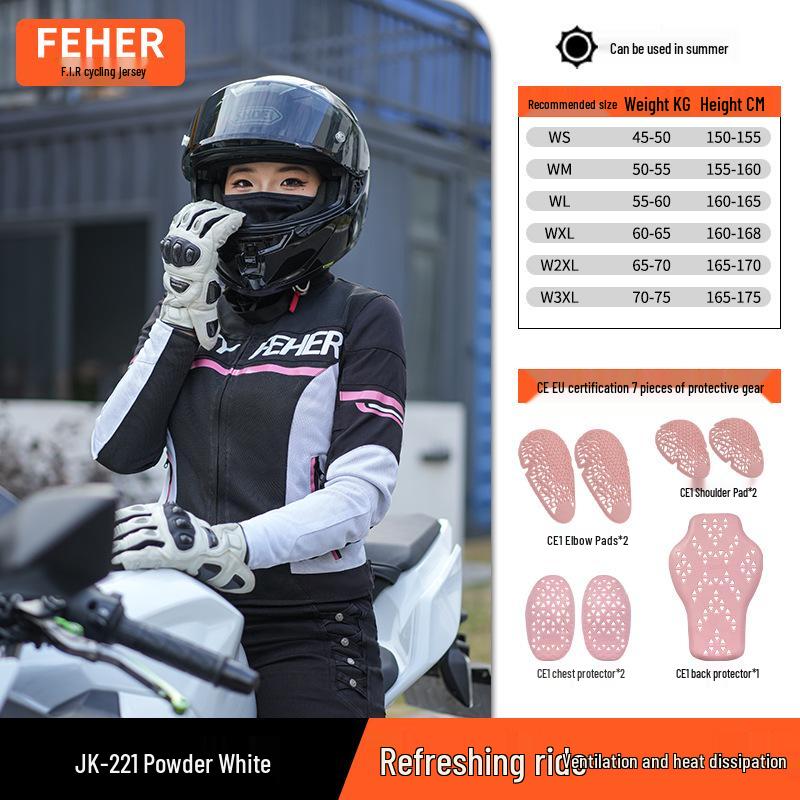 FEHER Women`s Summer Motorcycle Jacket -