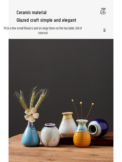 Creative Small Ceramic Vase for Flower Arrangements - Ideal for Living Room, Office, or Coffee Table Decor