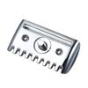 1PC Traditional Replacement Safety Razor Head Chrome Scalloped Bar Double Edge Safety Razor Head Shaving Open Comb Head