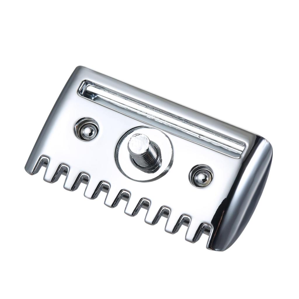 1PC Traditional Replacement Safety Razor Head Chrome Scalloped Bar Double Edge Safety Razor Head Shaving Open Comb Head