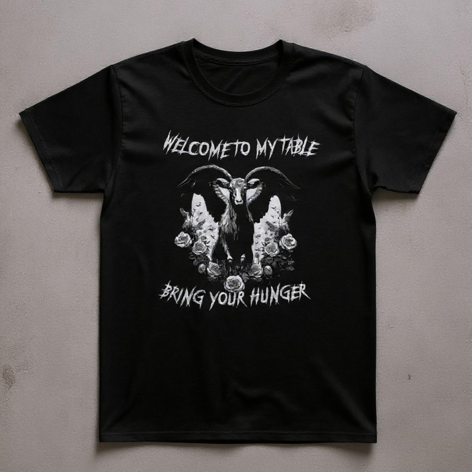 Horror and The Wild T-Shirt | Gothic Bardcore Tee, Witcher Scenecore Music Top 2XL