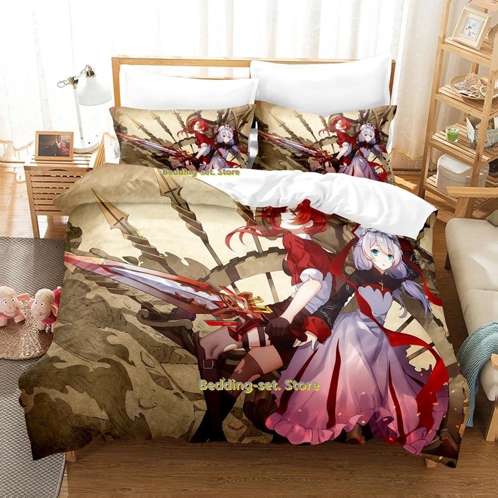 SkinFriendly Cozy Single Twin Full Queen King Benghuai Xueyuan Size Bed Adult Kid Bedroom Duvetcover Sets 3D Anime Quilt