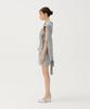 Meuameu Denim Stitch Off-Sleeve Tied Shirt