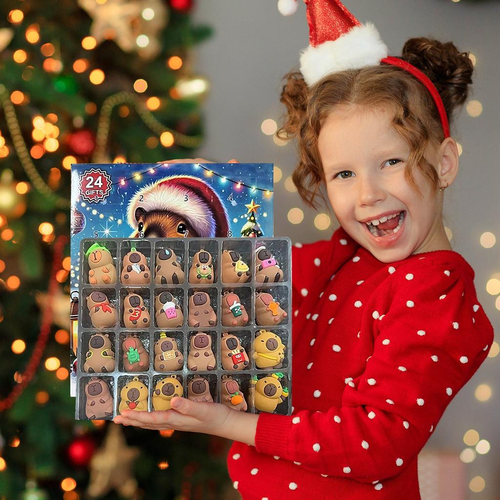 Cutie Avion Stereoscopic 3D Seria 24 buc Calendar Advent Pisică Numărătoare Inversă Crăciun