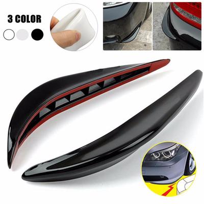 2Pcs Universal Rubber Car Bumper Corner Protector Stickers Guards Buffer Trim Molding Anti-Scratch Protection Strip Car