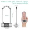 5 Digit Combination Padlock 4.65 Inch Long Shackle Resettable Padlock Lengthened Gym Lock Waterproof for School Gym Locker Fence
