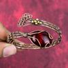 Red Fire Labradorite Cuff Bracelet Copper Wire Wrapped Bangle Gemstone Jewelry Adjustable Bracelet Handmade Bangle Copper Jewelry for Gifts