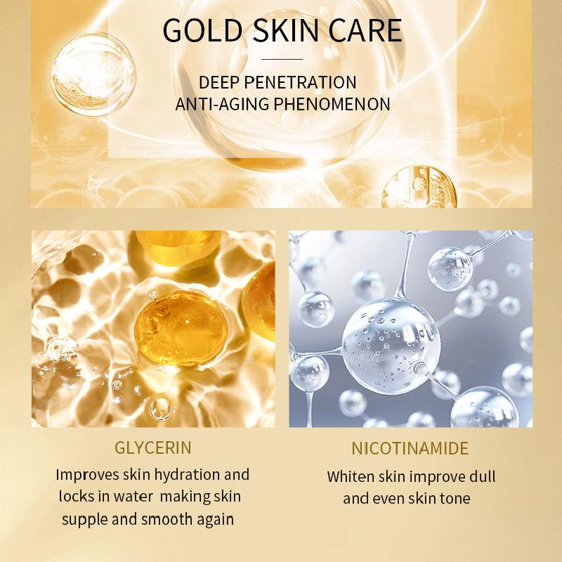 24K Gold Face Serum Hyaluronic Acid Moisturizing Anti-wrinkle Essence,30ml