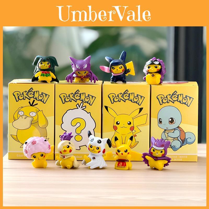 Ninepiece Pvc Pikachu Figurine Collection With Display Packaging For Collectors And Children