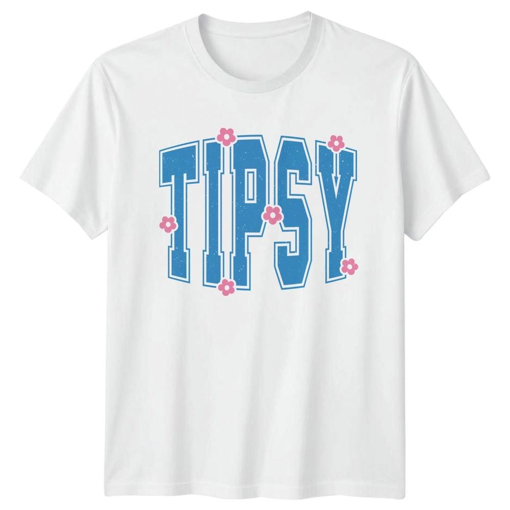 Tipsy Unisexs TShirt Summer Vacation Drinking Gift For Her S