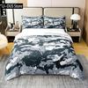 Camouflage Duvet Cover Set Abstract Soft Colors Pattern Decorative 3 Piece Bedding Set with 2 Pillow Sham Twin King Full Size