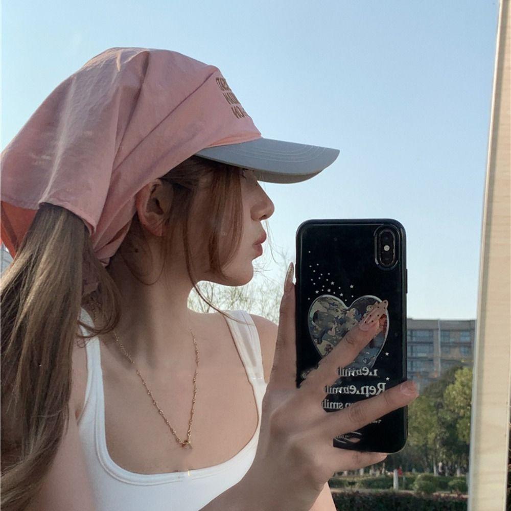 Embroidery Korean Headscarf Baseball Hat Triangle Headscarf Snapback Cap  All-match