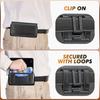 Black Horizontal Vegan Leather Phone Waist Bag For 6.3 Inch Mobile Phone Belt Pouch Portable Carry Holster Case