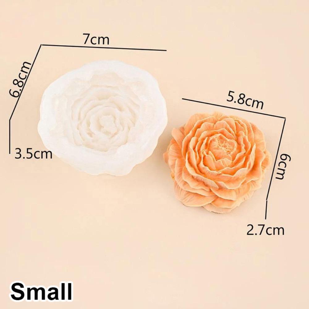1Pcs DIY Peony Silicone Mold 3D Chocolate Cake Ice Baking Flower Soap Mould Making Tool Resin Mold for Plaster Candle Soap