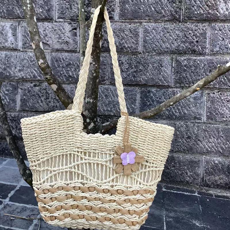 Women's Large Capacity Single Shoulder Straw Tote Bag