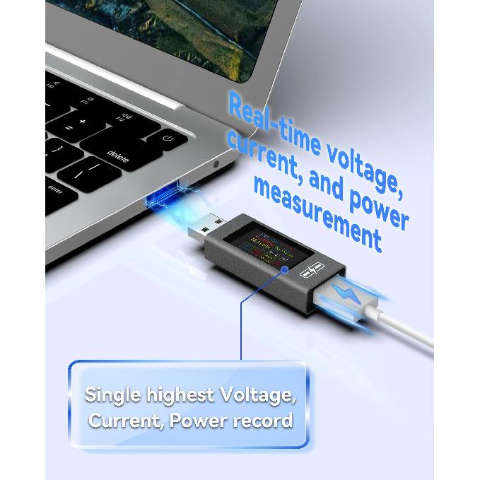 UT01U NEW USB Tester 4-30V 6.5A DC Voltage Meter Ammeter 0-195W Real Time Power Current Voltage Monitor Charging Capacity Tester