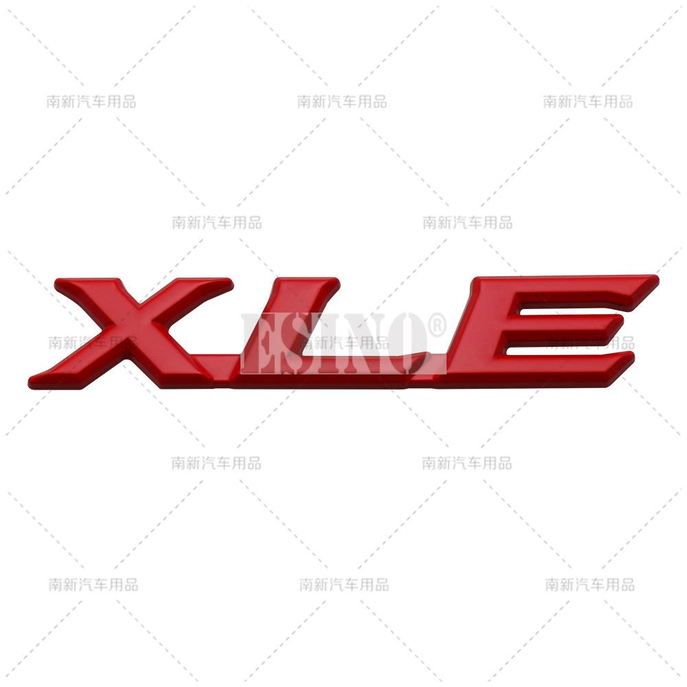 RE02Car Styling 3D LE XLS XLE Car Metal Alloy RearTrunk Fender Adhesive Badge Body Tailgate Displaceme Emblem For Toyota Sienna