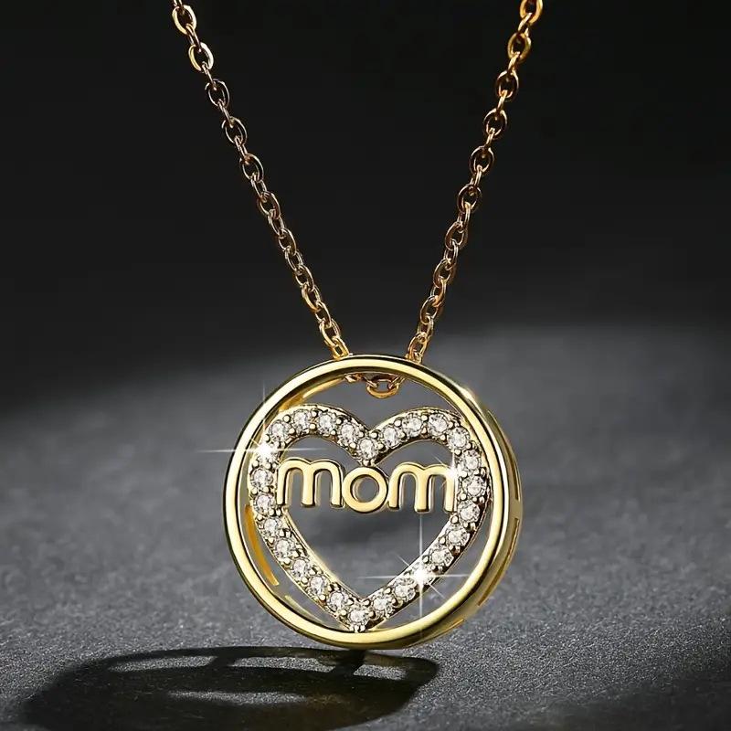Cao Shi's Heart Zircon Necklace for Mothers - Perfect Mother's Day Gift