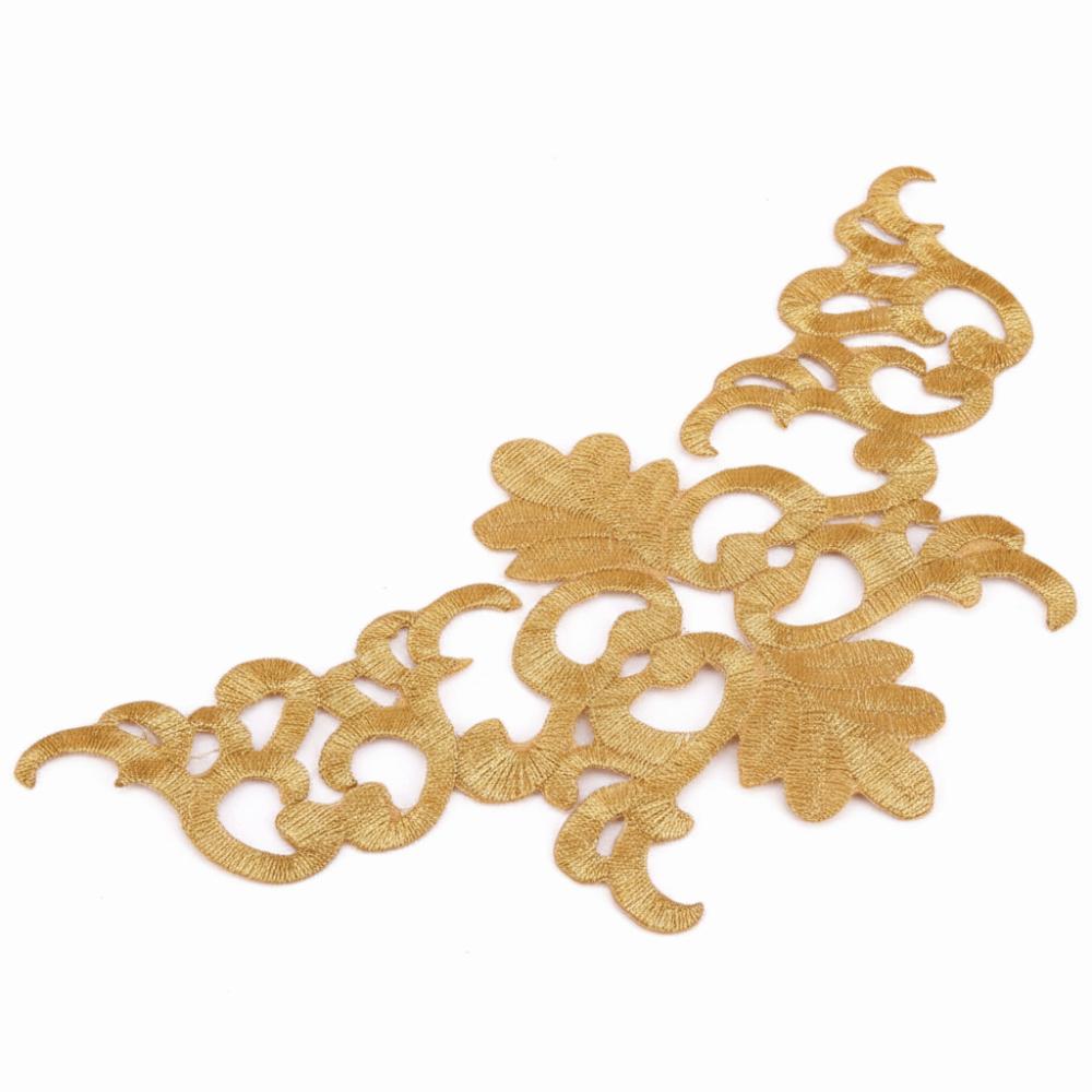 4PCS Gold Embroidery Embroidered Patch Cloud Shape Iron On Patch Applique Patch Clothing Decoration