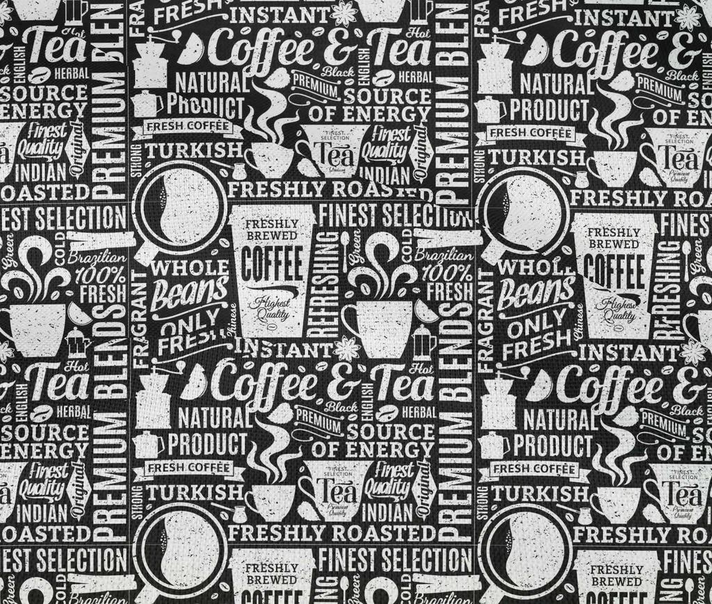 oneOone Cotton Flex Black Fabric Nostalgia Coffee Sewing Fabric By The Yard Printed Diy Clothing Sewing Supplies 40 Inch
