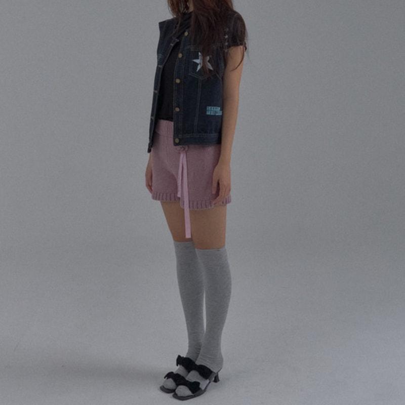 SORRY TOO MUCH LOVE Cotton High-Fit Long Tights_Grey