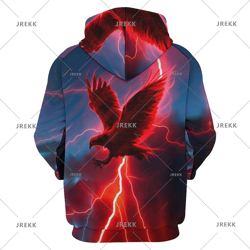 America Eagle Graphic Hoodie Męska odzież 3D Hawk Emblem Printed Nowość w bluzach z kapturem Kobiety Harajuku Fashion y2k Pullover Hooded Hoody
