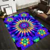 Colorful Mandala Floral Pattern Carpet, Psychedelic Art Floor Rug Suitable for Use As an Anti-slip for Living Room Bedroom Sofas
