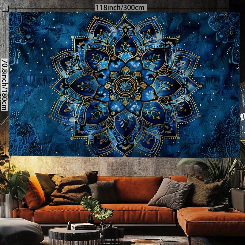

VIKAMA Bohemian Tapestry Psychedelic Living Room Feature Wall HippieStyle Room Decor Vintage Art Tapestry for Bedrooms 74x94cm(29x37in)