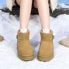 Women's Fashion Lightweight Winter Warm Fur One Snow Boots Padded Lining Non-slip Casual Sports Cotton Boots