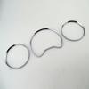 3pcs ABS Chrome Gauge Cluster Rings & Dashboard Bezels for Mercedes-Benz W210 W202 W208 1996-1999 Interior Trim
