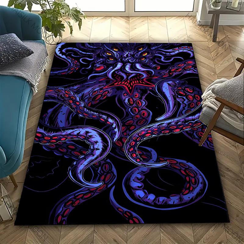 Colored Octopus Printed Carpet Living Room Bedroom Sofa Mat Office Large Area Decorative Rug Modern Decorative Rug Fast Delivery